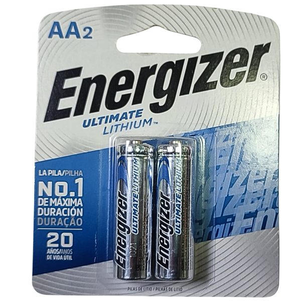 Pilas Energizer Ultimate Lithium AA x 2 Unidades - Larga Duración