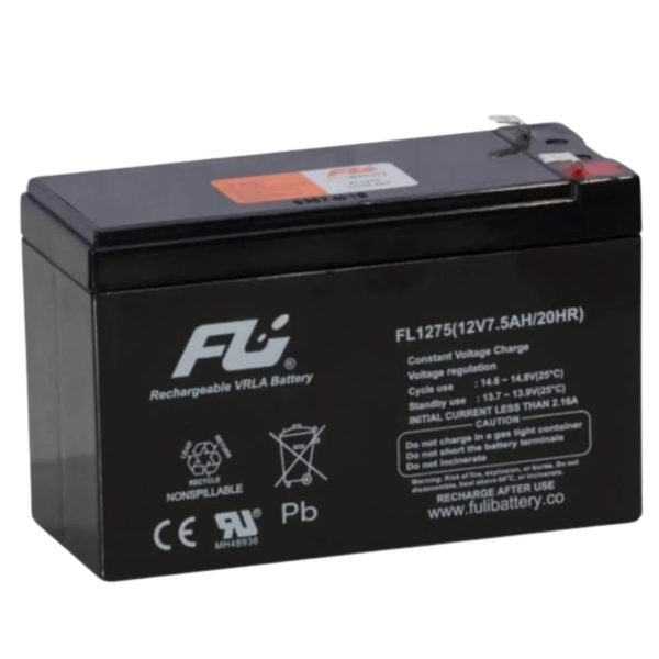Batería Recargable VRLA FL1275 12V 7.5Ah Fullbattery - CEBAT-7203