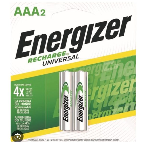 Pilas Recargables AAA Energizer Recharge Universal x2 Unidades