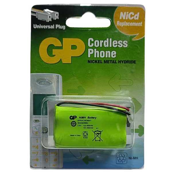 Batería GP Teléfono Inalámbrico Ni-MH 2.4V 550mAh Reemplazo NiCd