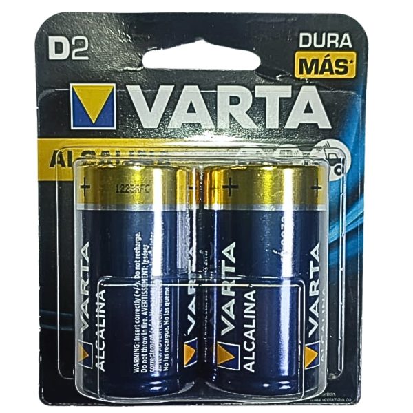 Pilas Alcalinas Varta D2 Blíster x2 Unidades Dura Más