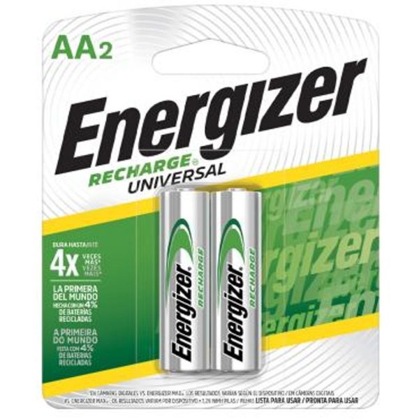 Pilas Recargables Energizer AA Power & Play - Blíster x2 Unidades