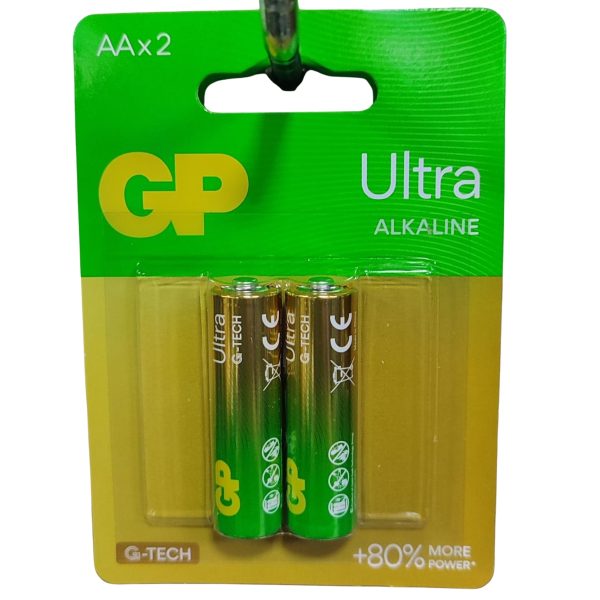 GP Ultra Alkaline Pilas AA (Paquete de 2)