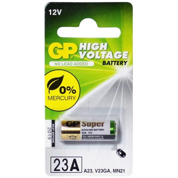 GP Batería Alcalina 12V 23A de Alto Voltaje para Controles Remotos