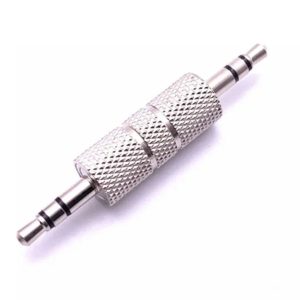 Adaptador De Audio 3.5mm Macho a Macho Estéreo Metálico Reforzado