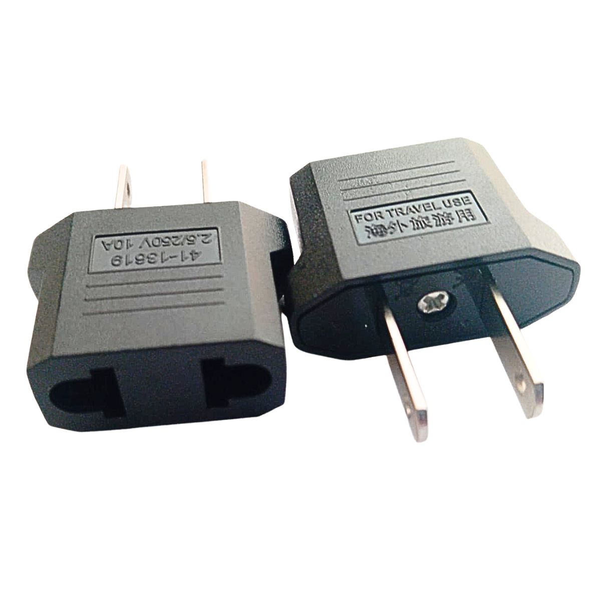 Adaptador De Enchufe Europeo A Americano Clavija De Viaje Redonda A Plana - Imagen 9