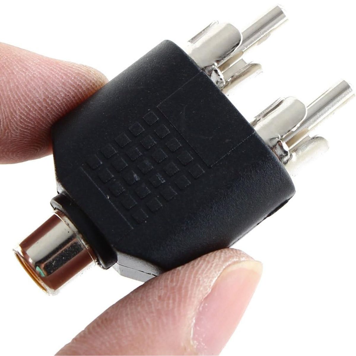 Adaptador Y Rca 2 Machos A 1 Hembra Splitter Audio Video - Imagen 5