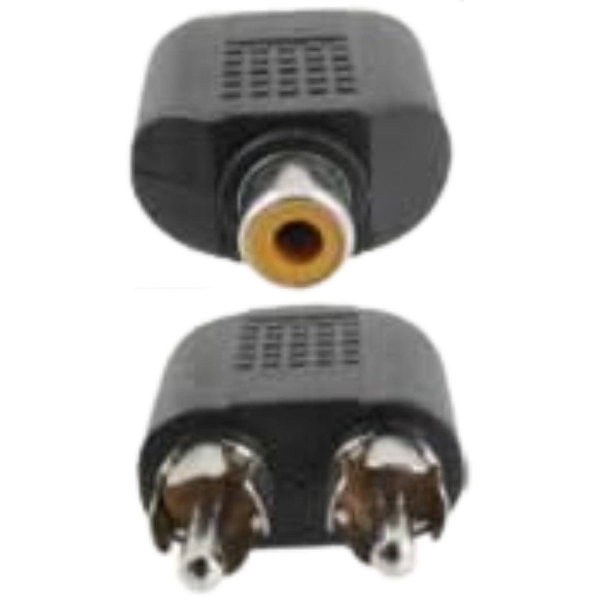 Adaptador Y Rca 2 Machos A 1 Hembra Splitter Audio Video - Imagen 3