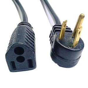 Extensión Cable De Poder De 1 Metro Tres Clavijas En L