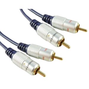 Cable RCA A RCA 2x2 Profesional Audio Cobre Blindado Premium 7.5 Metros